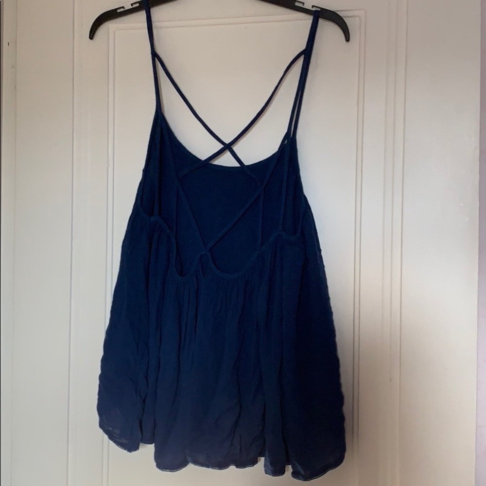 blue patterned tank - Picture 2 of 2